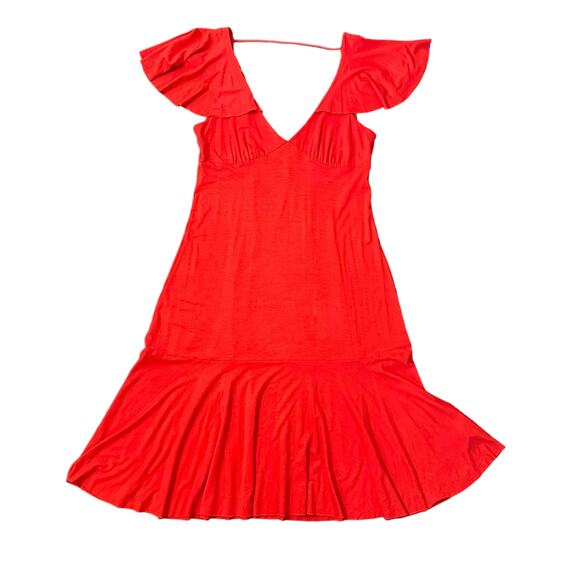 Armani Exchange red low back midi dress size L - Picture 11 of 11